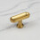 (52mm Pull) Brushed Brass Modern Grooved Cabinet Handles & Matching Knobs Pulls 1