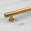 (128mm Handle) Brushed Brass Modern Grooved Cabinet Handles & Matching Knobs Pulls 4