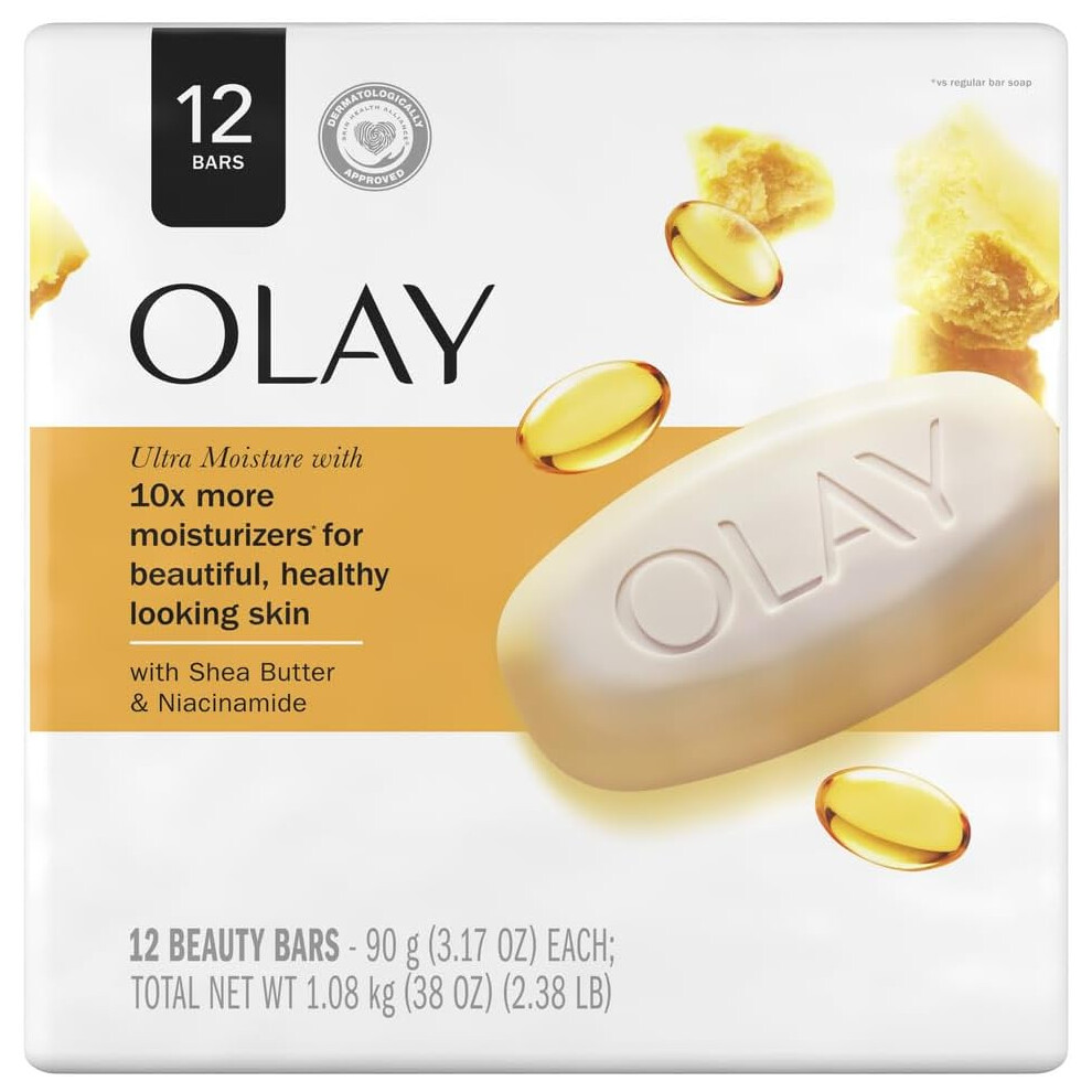 Olay Ultra Moisture with Shea Butter Beauty Bar  (Pack of 12)