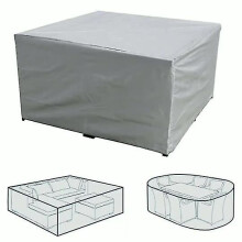 Garden Furniture Cover, 160 X 130 X 90cm Rectangle Patio Table Covers with Waterproof Polyester Fabric, Windproof