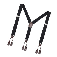Men's Adjustable Y-back Elastic Suspenders Braces Work Button End