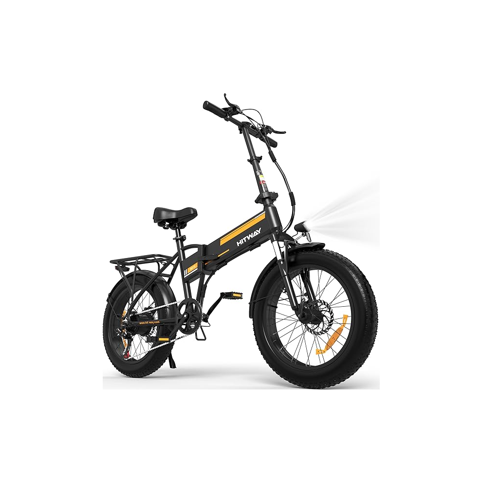 HITWAY 20X4.0 Electric Bike, Off-Road e bike with Upgrade 48V 13Ah Battery up to 55-120KM, 250W Motor, 7-Speed foldable electric bicycle