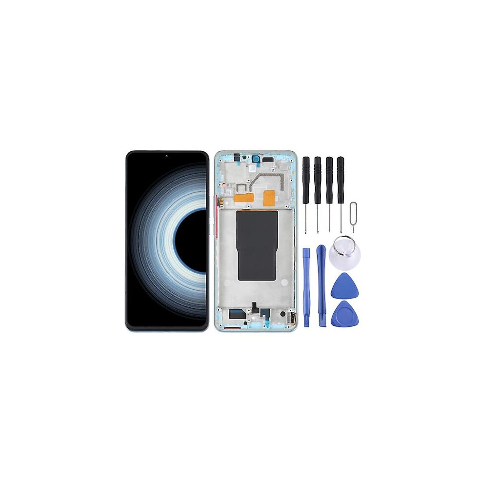 (Blue) Orig Amoled Lcd Screen For Xiaomi Redmi K50 Ultra / 12T / 12T Pro Digitizer Full Assembly With Frame Blue 7364070247905