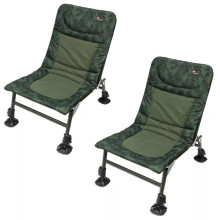 Fishing Capming Chair Camo Adjustable Legs Mud Feet Padded Comfortable Set Of 2