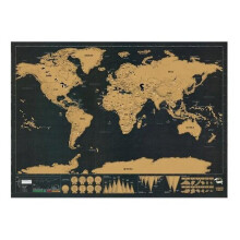 Black Luxury Edition Scratch World Map 82.5 X 59.4cm