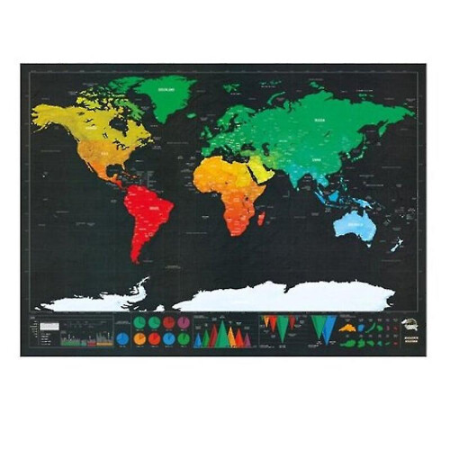 Black Luxury Edition Scratch World Map 82.5 X 59.4cm 2