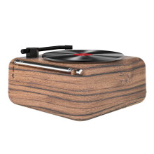 (Wood Color) Turntable Record Player Portable Vinyl Record Player With Built-in Speakers Classic Vinyl Player