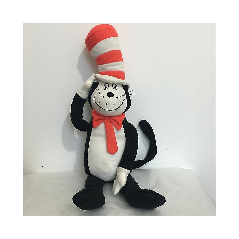 Hochwertige Dr.Seuss Classic Anime Cat In The Hat PlüSchtier Kawaii Katze Weich GefüLlte Puppe Kinder Geschenk 50Cm-image