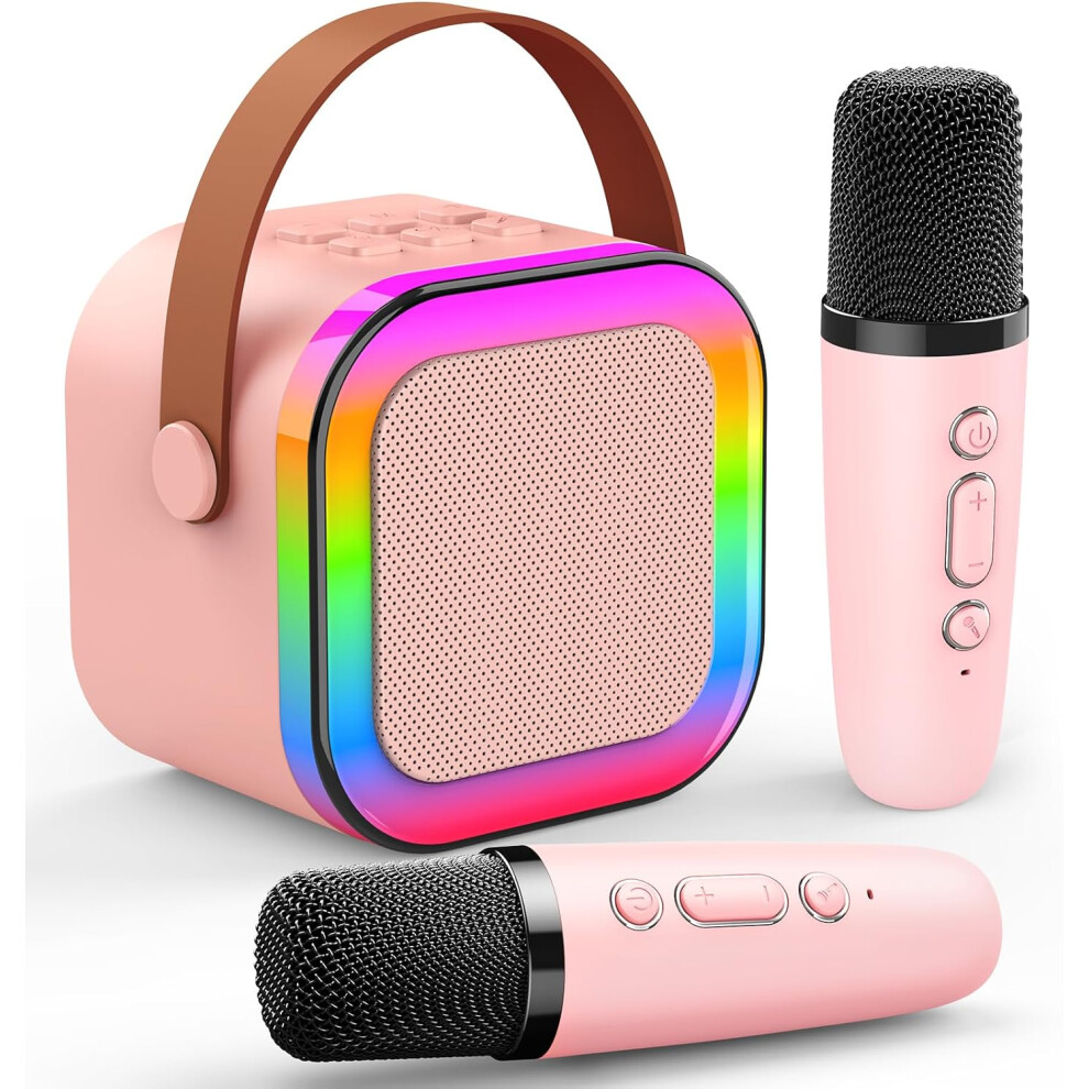 Karaoke Machine 2 Microphones, Birthday Gifts for Girls Age 3-15 Year