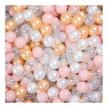 (Pink White) 100pcs Ball Pit Balls Thickened Odor-free High Elastic Safe Bite-resistant Entertainment Pe Material Macaron Color Pit Balls Kids Gift