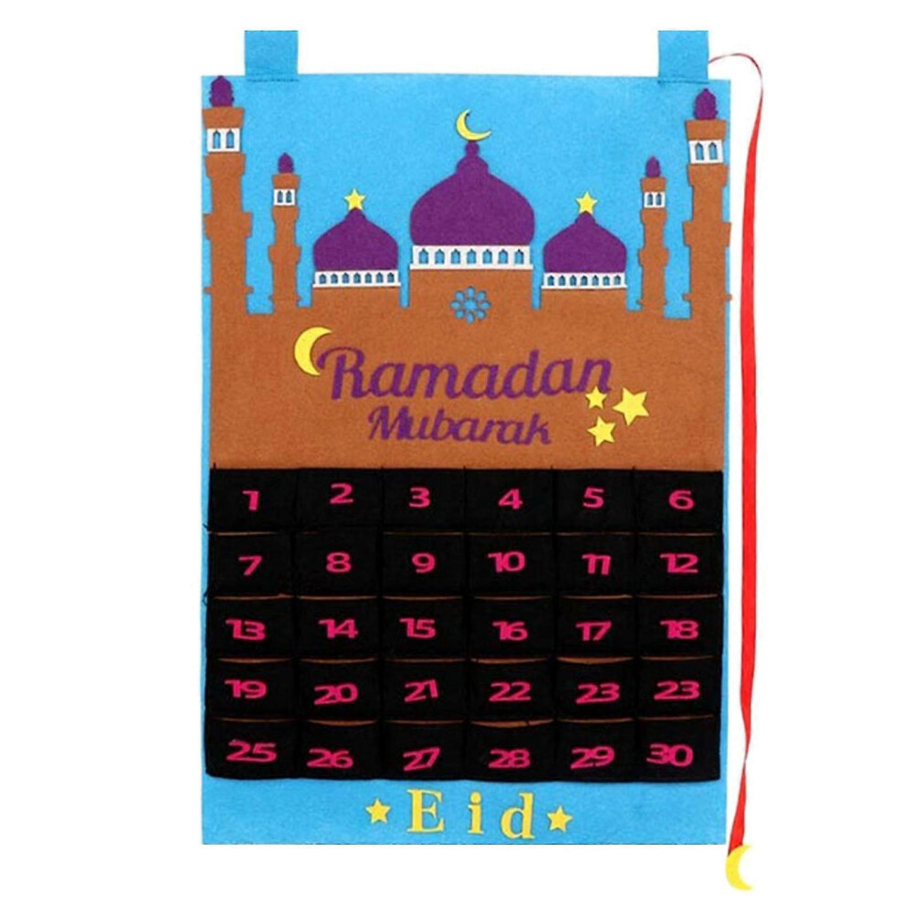 1 Set Calendrier Utile Feutre Exotique Abstrait 30 Jours Avent