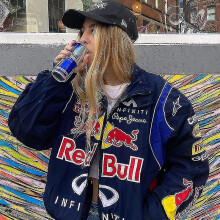 (M) Racing Jacket Vintage , Bomber Jacket , Printing Streetwear Jacket Y2k (get It)