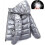 (L, Silver) Shiny Down Jacket Men"s Winter Jacket Stand-up Tie Hood Down Jacket 2