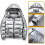 (L, Silver) Shiny Down Jacket Men"s Winter Jacket Stand-up Tie Hood Down Jacket 3