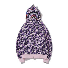 (L, 3) BAPE Shark Head Ape Head Zipper Top Color Complete Sweater 3D Sweater Zipper Hoodie2