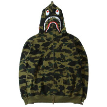 (3XL, 4) BAPE Shark Head Ape Head Zipper Top Color Complete Sweater 3D Sweater Zipper Hoodie2