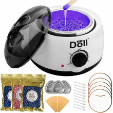 2024 Waxing Waxing Heater Waxing Kit With 300g Wax Beads, 30 Spatulas, 3 Bowls, 5 Antifouling Papers For Hair Removal Face Arms Legs Armpits Bikini