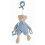 Rattle Cuddly Toy Activity Blue Bear Clip Velvet 26 Cm 1