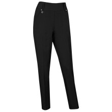 (UK 12/Short, Black) Island Green Womens IGLPNT1998 Pull On Moisture Wicking Golf Trousers
