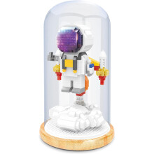 Universal Building Block Astronaut Model Building Toys Gift Miniature Blocks Mini Block Set DIY Block Toys Rocket (with Lights)