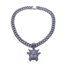(style 5   60 cm) Pokemon Hip Hop Ornament Pokemon Geng Ghost Pendant Personality Trend High Street Anime Cartoon Peripheral Necklace Couple Gift