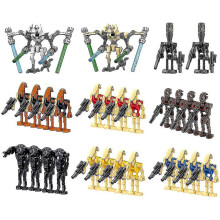 28pcs Battle Soldiers Minifigures, Generals And Droids with Weapons Kit Set, Building Blocks Figures Toy Kids Gift