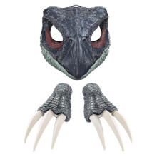Jurassic Dinosaur Therizinosaurus Mask with Opening Jaw Realistic 10-in Claws