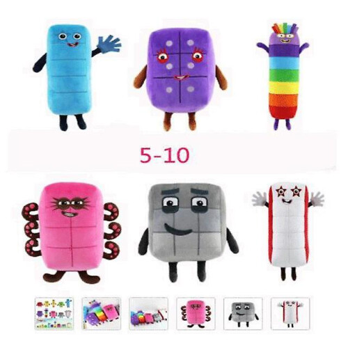 (6pcs) Numberblocks Plush Doll Educational Stuffed Number Blocks Toys ...