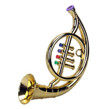 French Horn 4 Colored Early Education Musical Toy Props Play Mini Musical for Children Toy Gold