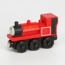 (skarloey) Thomas And Friends Wooden Pocket Toy Train Model Toys Molley Gold Diesel Lady Toby Track Train Toys For Boys Children Birthday Gifts