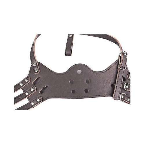 Dog Leather Anti Bark Muzzle for Large Medium Small Dogs M 2