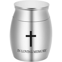 Small Urn Mini Urn Stainless Steel Memorial Urn - In Loving Memory