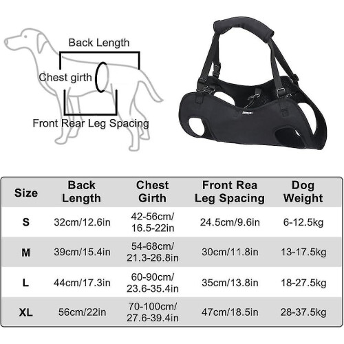 Adjustable lifting harness for dogs, mobility aid for ageing and disabled animals with weak legs 2