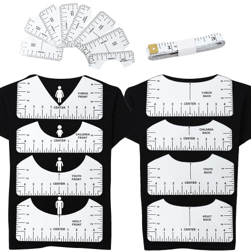 9pcs Tshirt-ruler Guide for Vinyl Alignment Tshirt-ruler