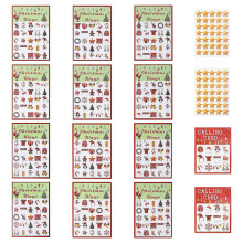 37pcs Christmas Bingo Game Cards Bingo Cards For Fun Intellectual Development