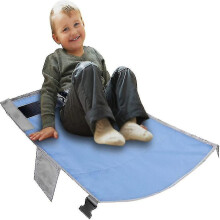 (Blue) Airplane Bed Footrest Bed For Kids Hammock Airplane Seat Extender Leg Rest
