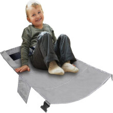 (Gray) Airplane Bed Footrest Bed For Kids Hammock Airplane Seat Extender Leg Rest