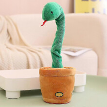 (snake) Kawaii Singing Dancing Animal Toy Plush Funny Say Person Talking Simulation Snake Ostrich Famingo Goose Children Birthday Gift