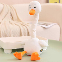 (goose) Kawaii Singing Dancing Animal Toy Plush Funny Say Person Talking Simulation Snake Ostrich Famingo Goose Children Birthday Gift