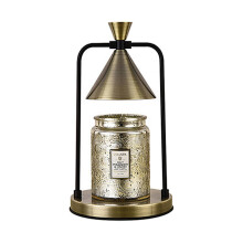 (UK, Gold) Candle Warmer With Timer Iron -adjustable Brightness Us/uk/eu/ Au Plug Type Wood Living Room Bedroom Gift