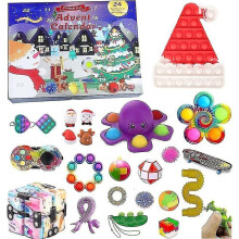Advent Calendar Christmas Toys Countdown Calendar for Children 24 Days Christmas Toys Christmas Bubble Toy Bag