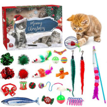 (Christmas Cat Toy CW 01) Christmas Advent Calendar Christmas pet toy blind box dog Christmas toy blind box Christmas cat toy gift