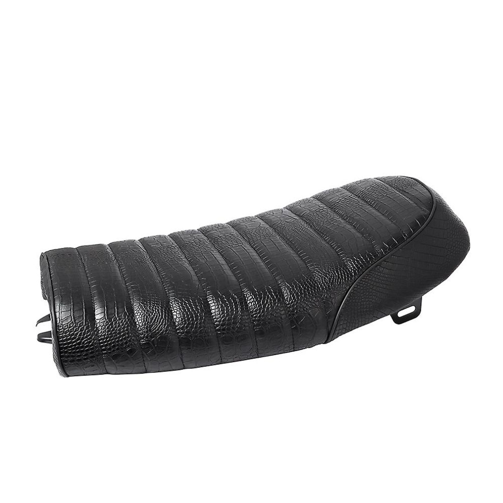 (2) Motorcycle Retro Two-Up Seat Cushion Vintage Comfortable Hump Saddle For Cafe Racer Cg125 Black 7364070299225