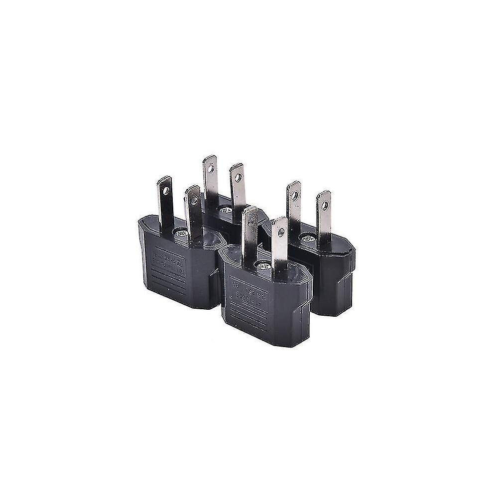 4Pcs Eu Euro Europe To Us Usa Power Jack Wall Plug Converter Travel Adapter New 7364070317066