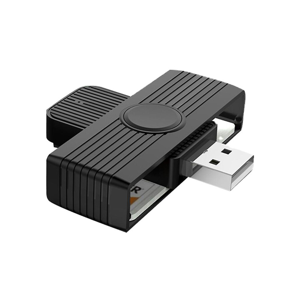 Rocketek Cr318 Usb2.0 Smart Card Reader Sim/Id/Cac Card Connector Adapter For Mac Windows Computer 7364070318964
