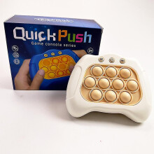 (A) Pop Push Bubble Fidget Sensory Toys Whack A Mole Music Quick Press Bubble Game Machine Squeeze Stress Relief Toy For Kids Adult