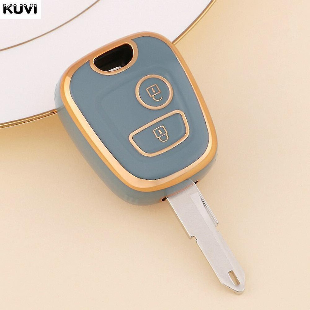 (Grey) New Tpu Car Key Case Cover Shell For Peugeot 107 206 307 207 406 408 Citroen C1 C2 C3 Berlingo Picasso Xsara Picasso Toyota Aygo Grey 7364070321087