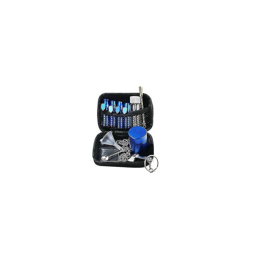 11pcs/set Snuff Bottle Kit Set Aluminum Bullet Snuff Sniffer storage Container Jar  Plastic Funnel   Metal Dispenser