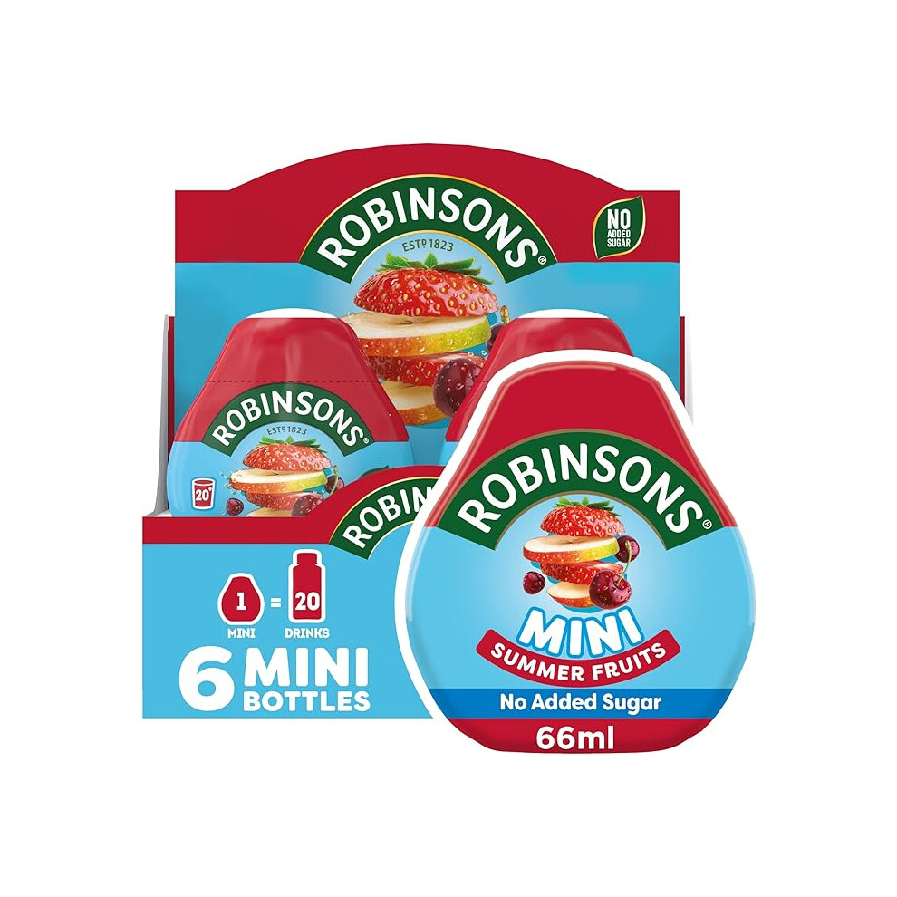 Robinsons Mini No Added Sugar Low Calorie Summer Fruits Makes 20 Drinks - Product Code: Drinks