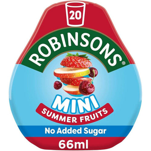 Robinsons Mini No Added Sugar Low Calorie Summer Fruits Makes 20 Drinks - Product Code: Drinks 1